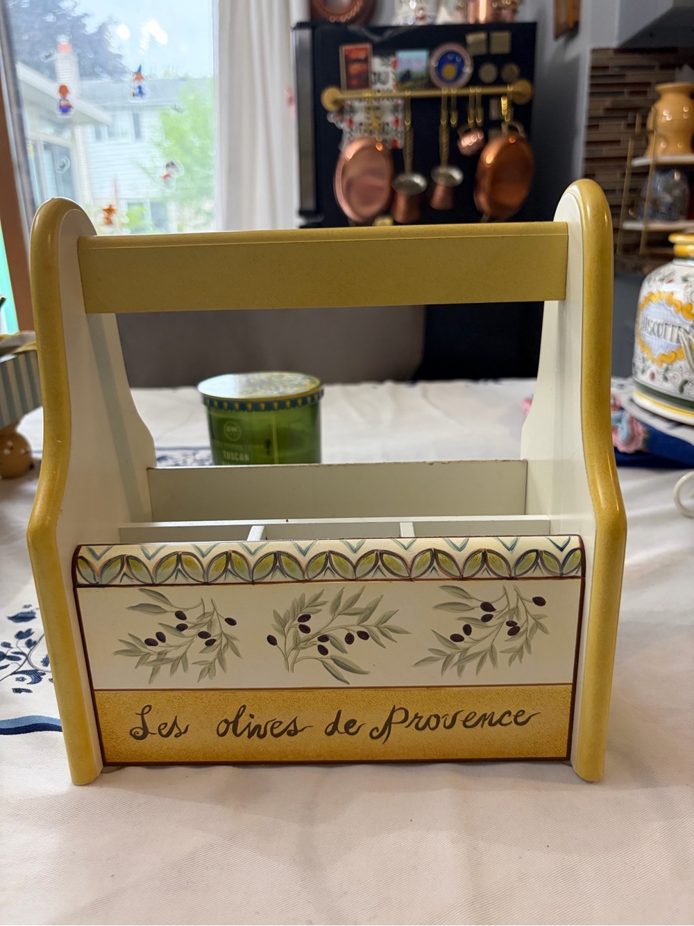 Sakura  Les Olives wooden utensil caddy